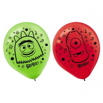 Yo Gabba Gabba Printed Latex Balloons - 12 inch - 6 Count